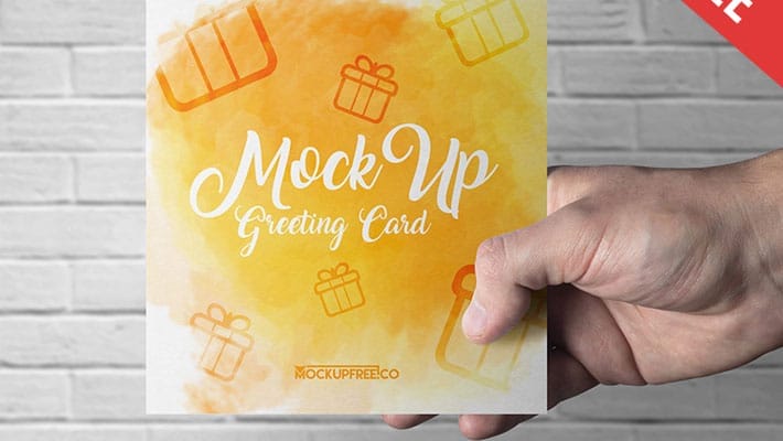 Greeting Card Free PSD Mockups