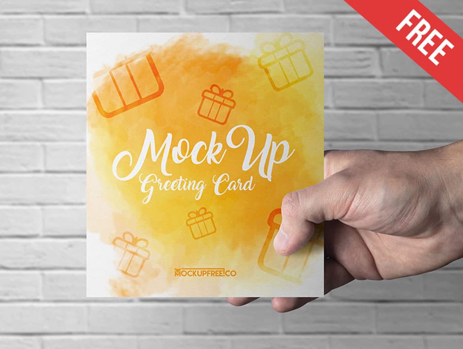 Greeting Card Free PSD Mockups