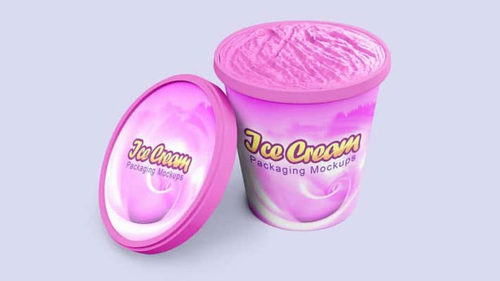 Ice Cream Bucket Mockup