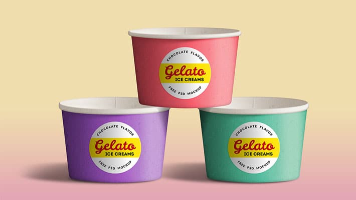 Ice Cream Cups PSD