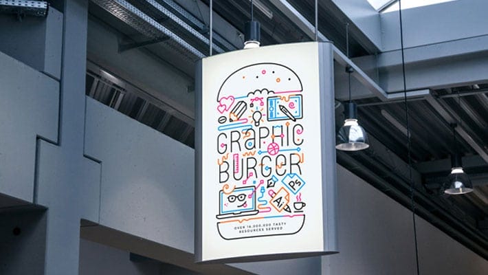 Indoor Advertising Poster MockUp