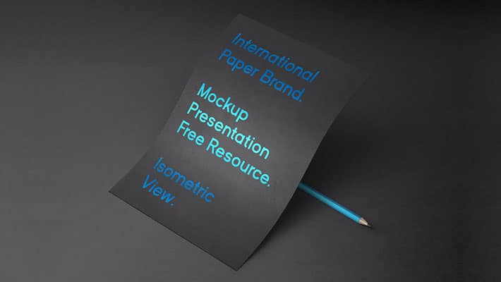 International PSD Paper Mockup