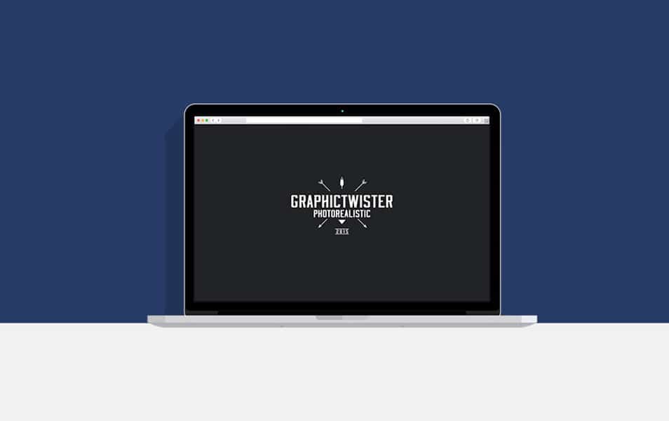 macbook template flat presentation css author