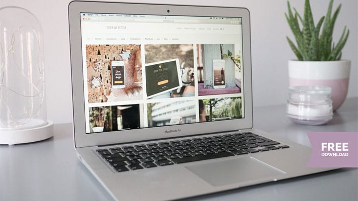 Macbook Air Free PSD Mockup