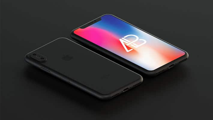 Matte Black iPhone X Mockup
