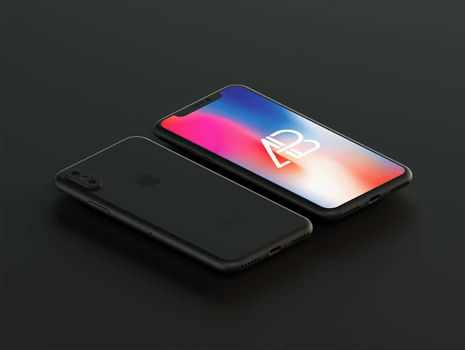 Matte Black iPhone X Mockup