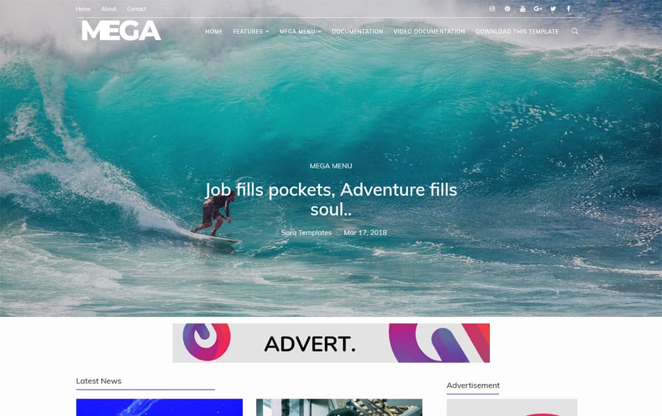 Mega Responsive Blogger Template