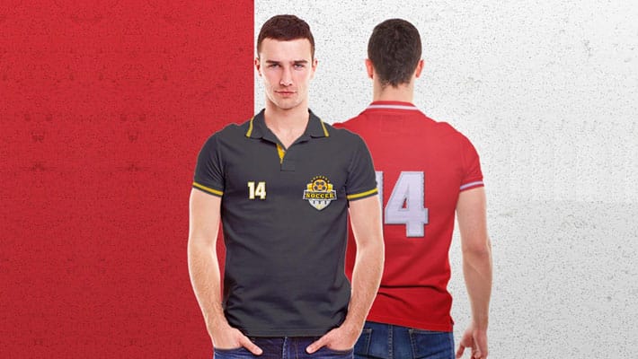 Men Collar T-shirt Mockup Template