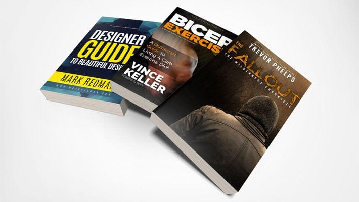 Messy 5 x 8 Book Stack Mockup