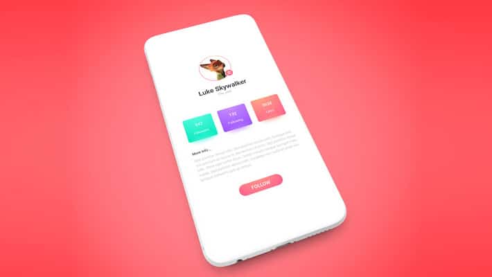 Minimalistic White App Screen Mockup