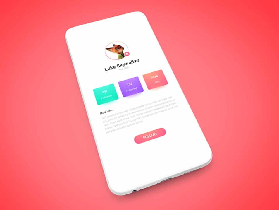 Minimalistic White App Screen Mockup