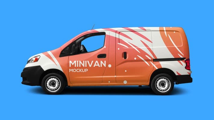 Minivan Mockup Free PSD