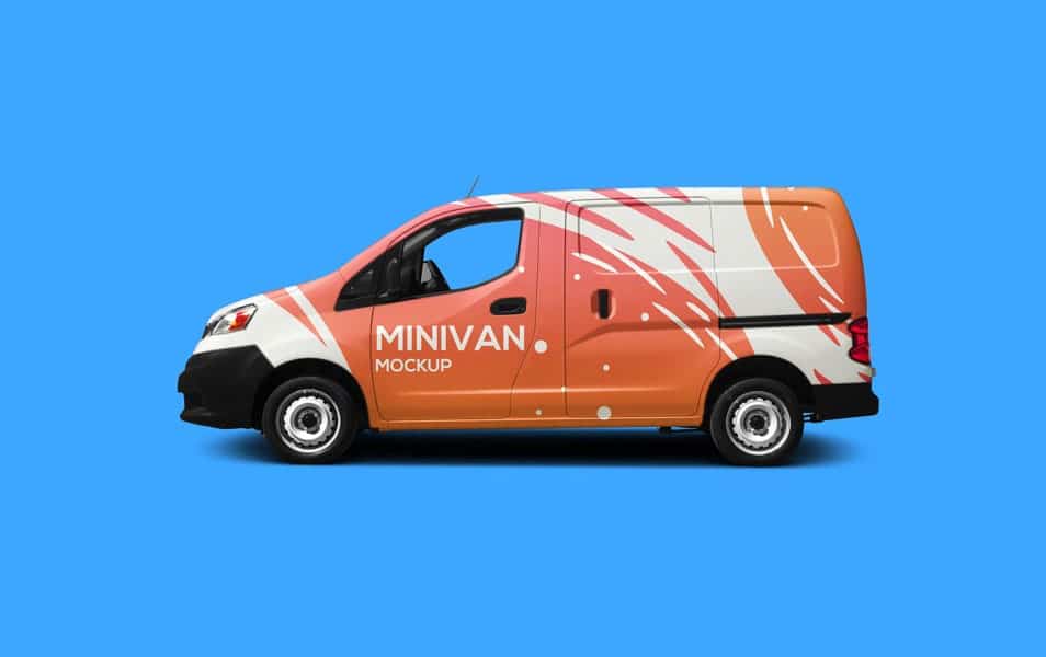 Minivan Mockup Free PSD