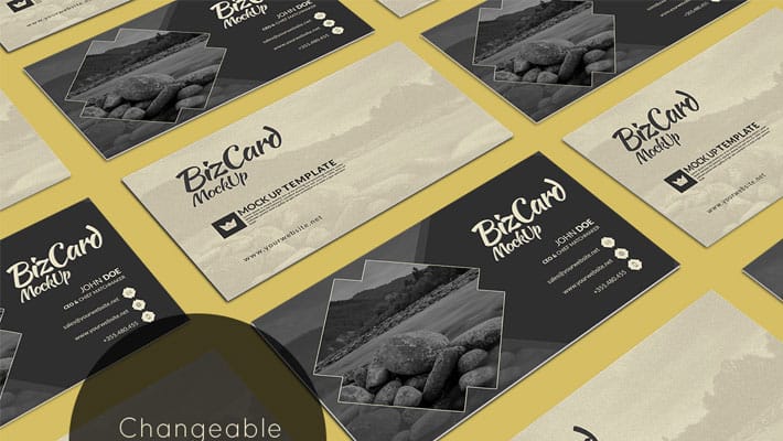 Multiple Business Card Mockup Template
