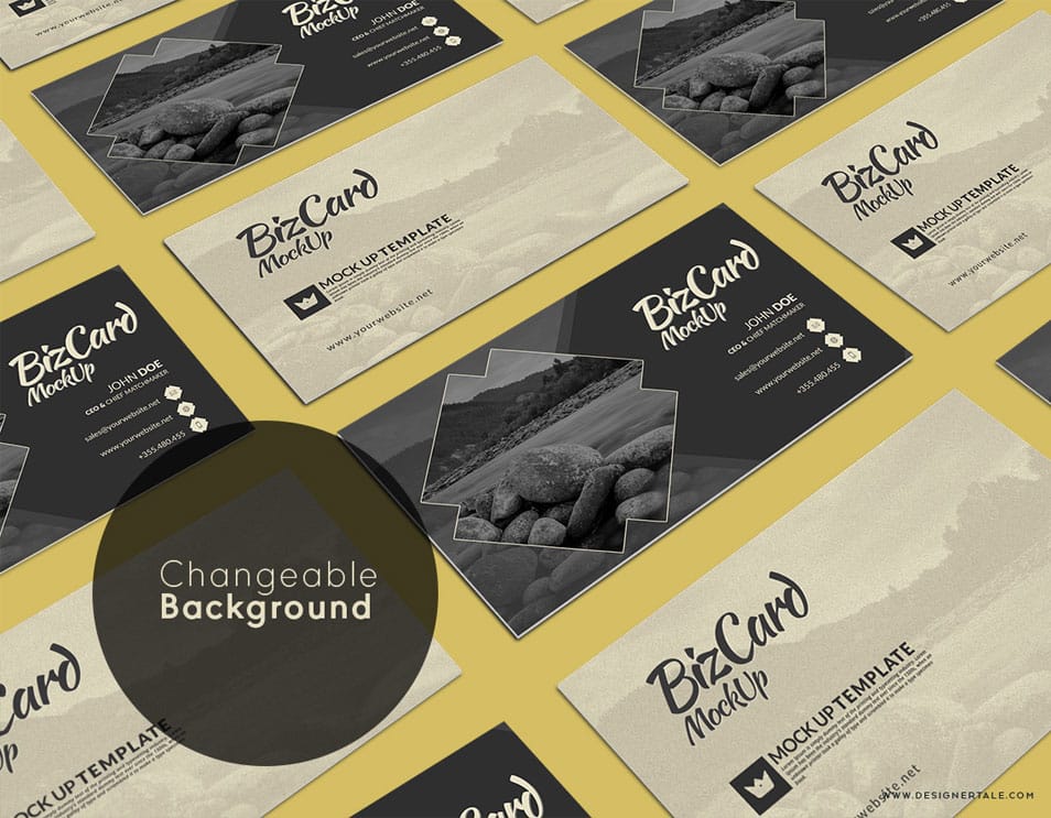 Multiple Business Card Mockup Template