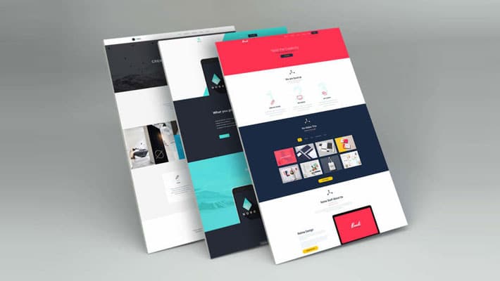 Perspective Web Design Mockup