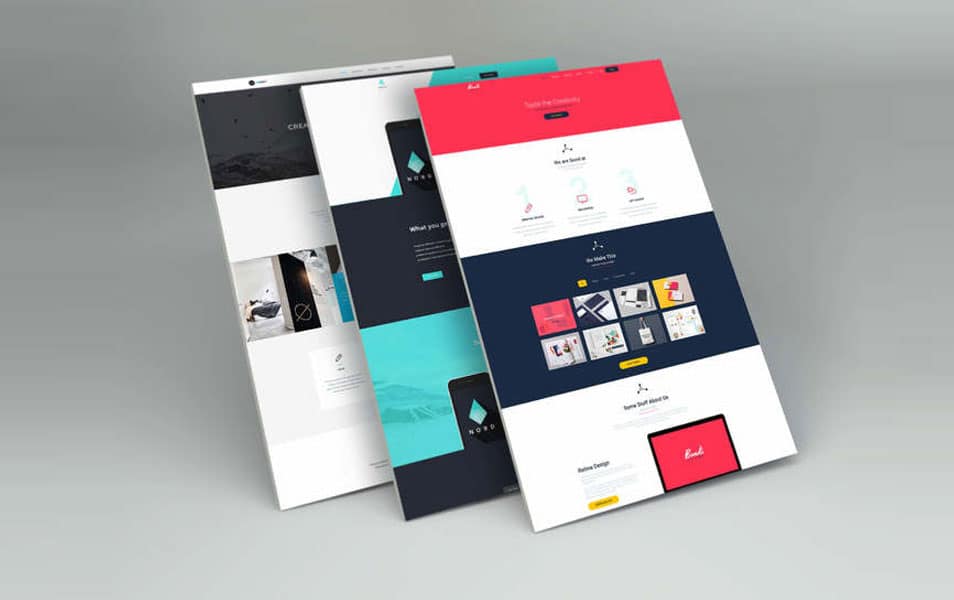 Perspective Web Design Mockup
