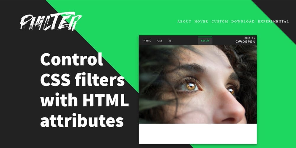 CSS Filter Generators & Libraries 21 Philter