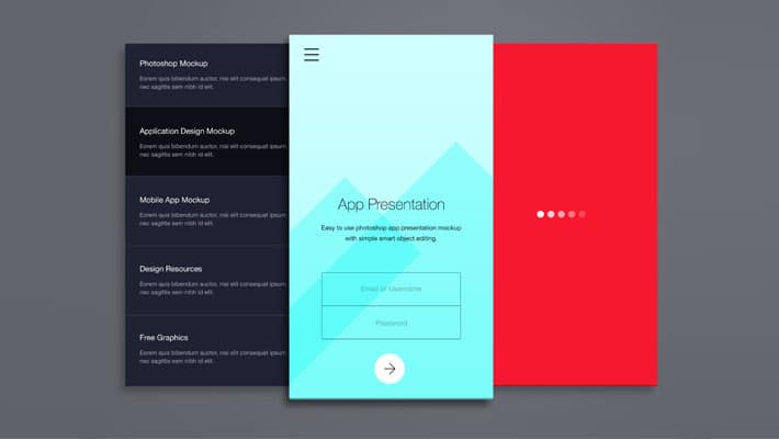 Phone Application Presentation Mockup