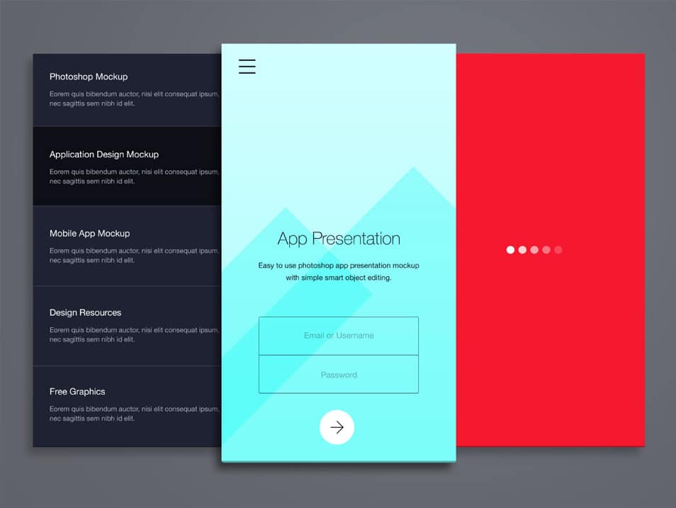 Phone Application Presentation Mockup