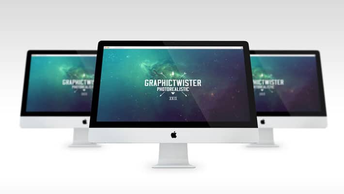 Photorealistic iMac Mockup