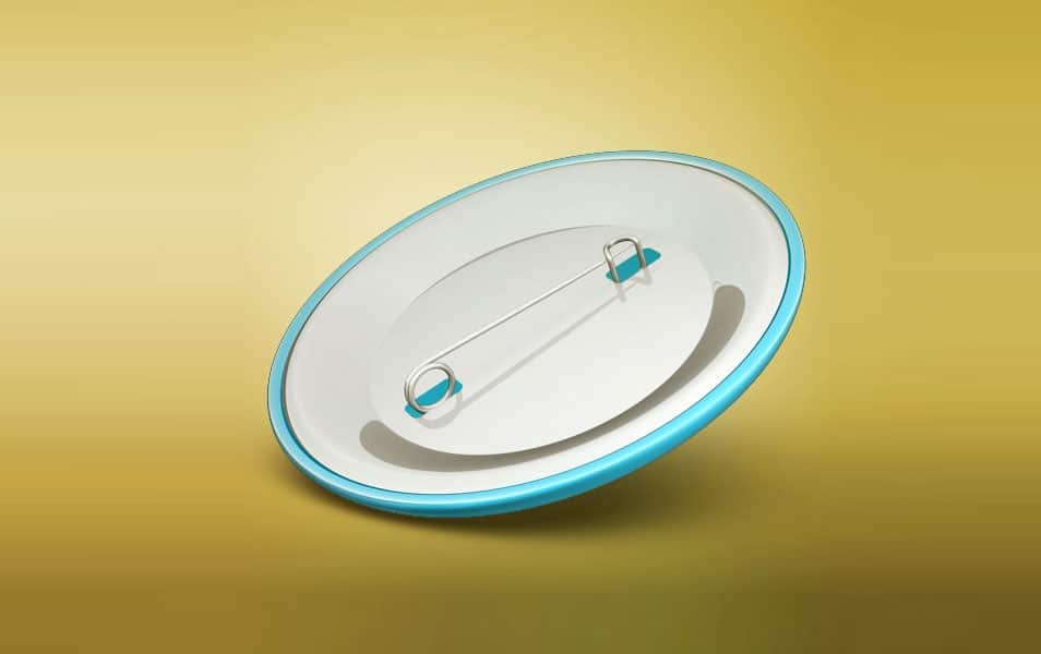 Pin Button Badge Mockup