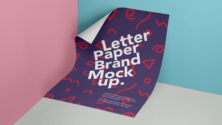 PSD Letter Paper Mockup