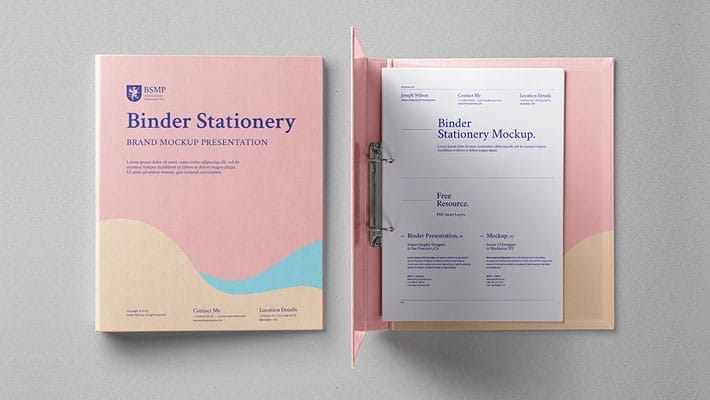 PSD Ring Binder Folder Mockup