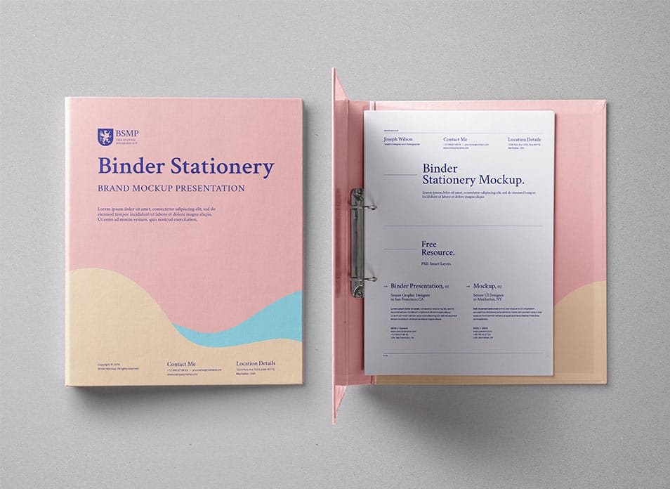 PSD Ring Binder Folder Mockup