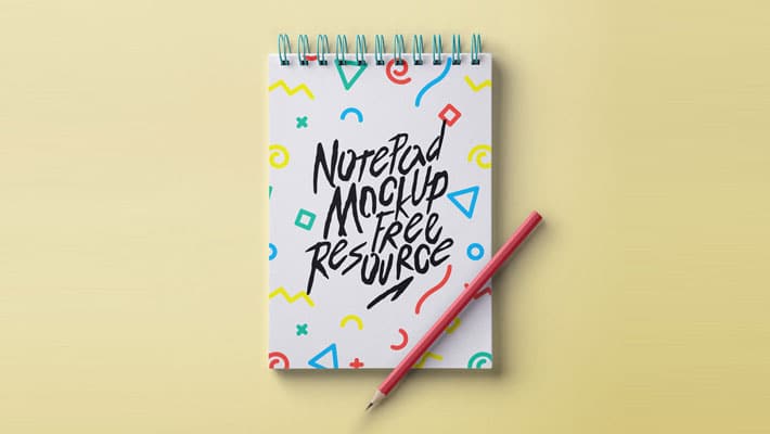 PSD Ringed Notepad Mockup
