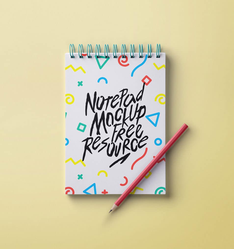 PSD Ringed Notepad Mockup