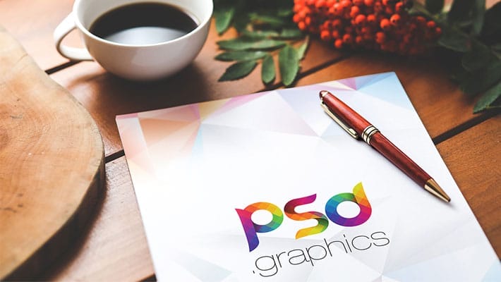 Realistic A4 Paper Mockup Free PSD