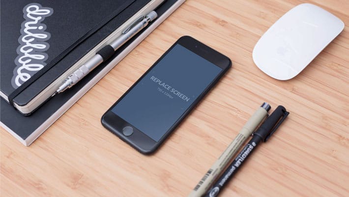 The Incredible Black Matte iPhone 7 Mock-up