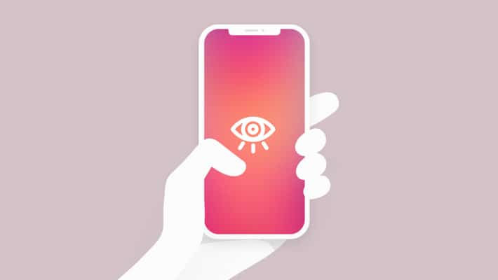 Vector iPhone X in Hand Mockup