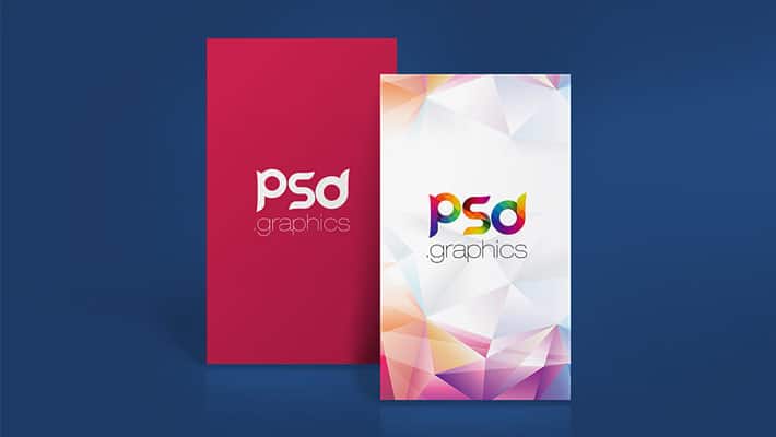 Vertical Business Card Mockup Free PSD