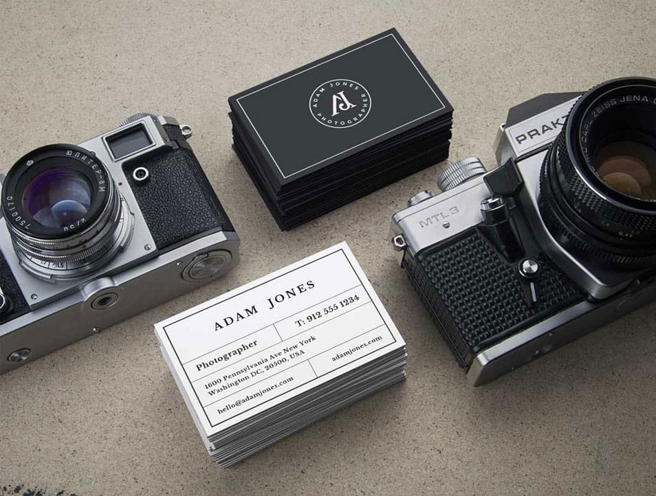 Vintage Cameras & B-Cards MockUp