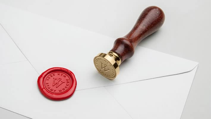 Wax Seal Stamp PSD MockUp