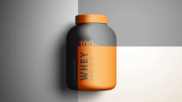 Whey Protein Jar Mockup
