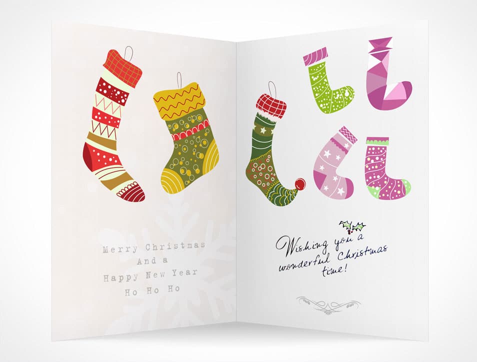 Christmas Greeting Card Mockup