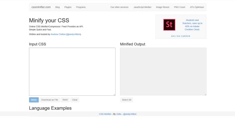 20+ Most Amazing CSS Minifier Tools 8 css minifier