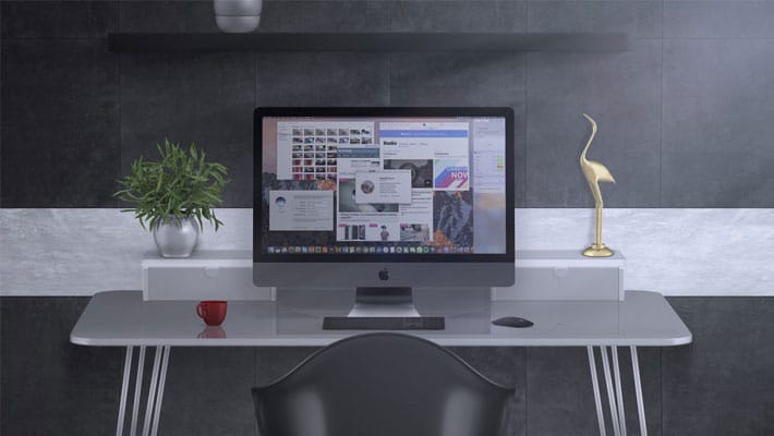 iMac Scene Creator Mockup PSD