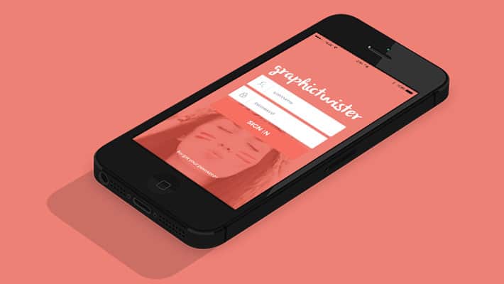 iPhone 5 Flat Mockup