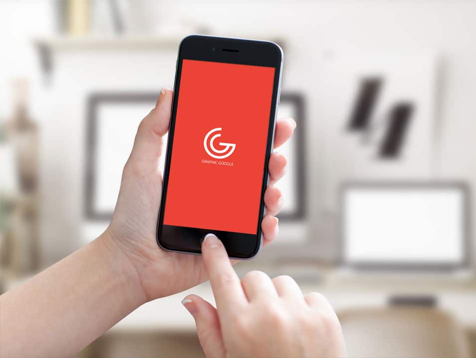 iPhone 6 In Girl Hand Mockup