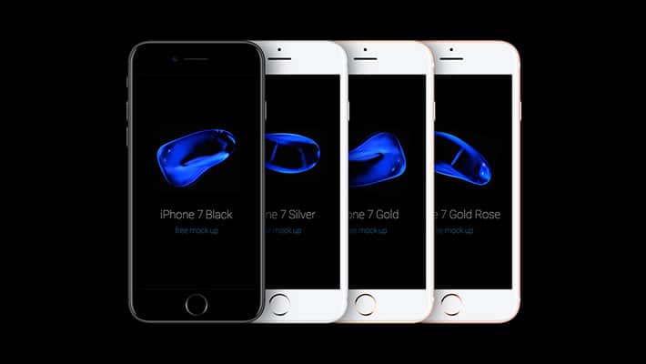 iPhone 7 PSD Mockup Vector