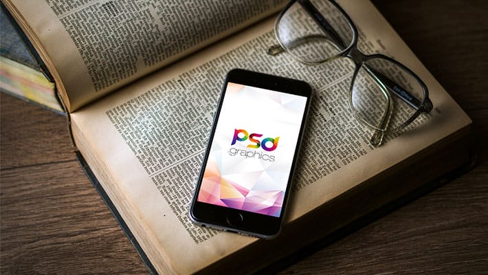 iPhone Vintage Style Mockup Free PSD