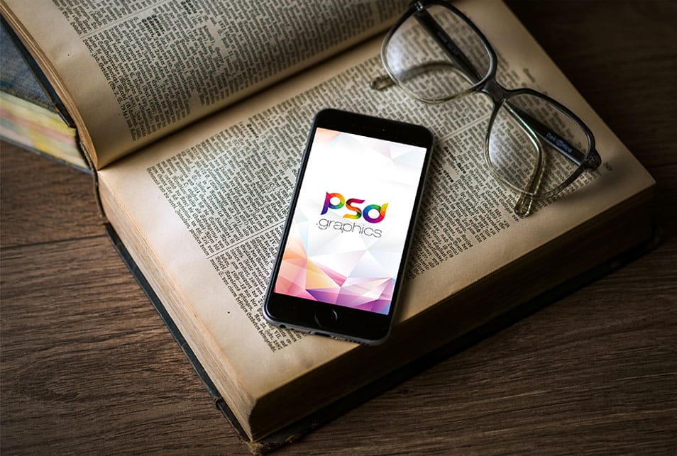 iPhone Vintage Style Mockup Free PSD