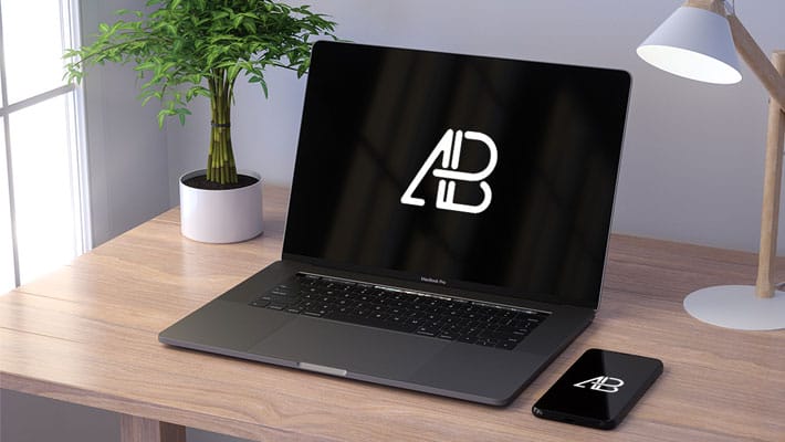 iPhone X and Macbook Pro Mockup