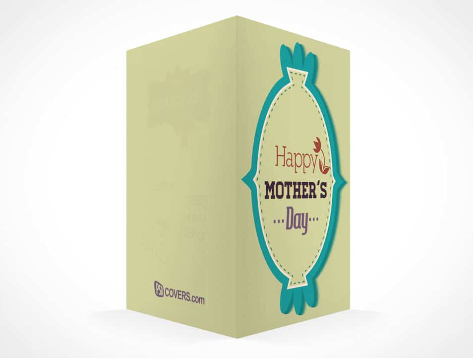 Partially-closed Greeting Card Mockup