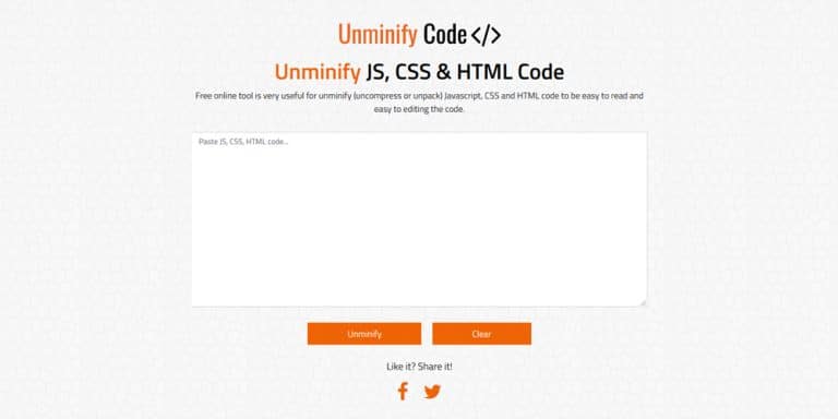 un minify css