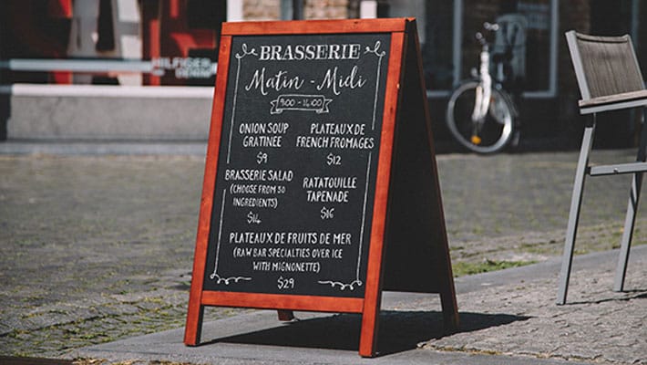 A-Frame Chalkboard Menu MockUp